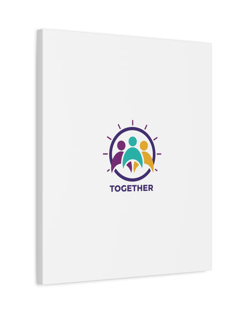 Load image into Gallery viewer, Together solidarity icon Canvas, Minimalist equality symbol, Support badge
