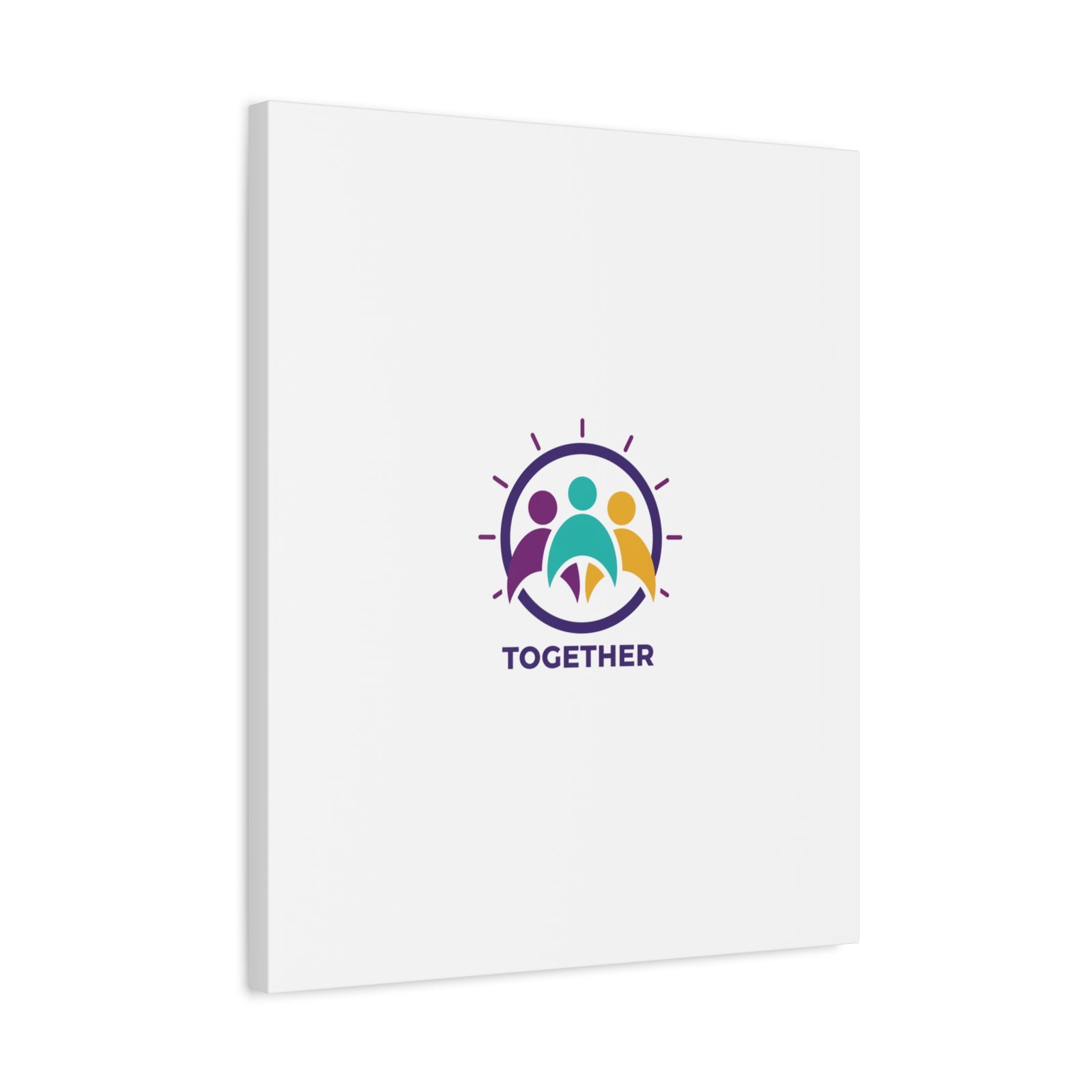 Together solidarity icon Canvas, Minimalist equality symbol, Support badge