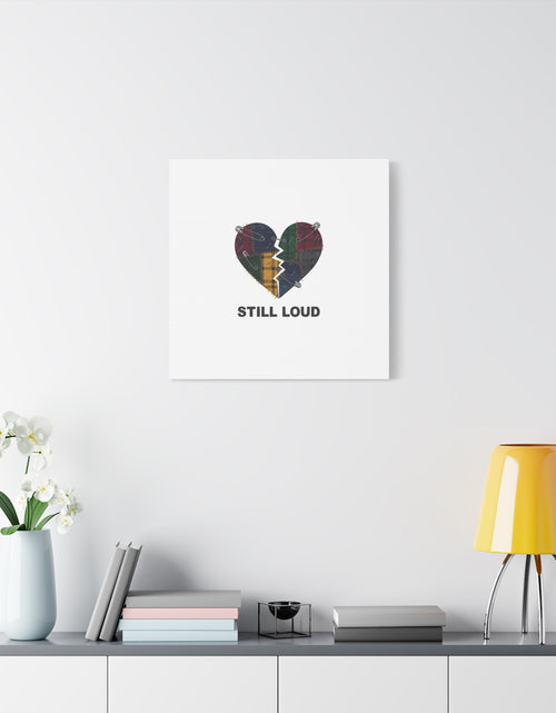 Load image into Gallery viewer, Plaid Patchwork Heart Canvas | Grunge Revival 90s Punk Wall Art
