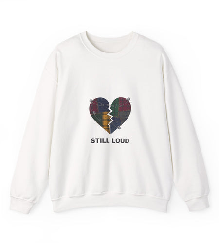 Plaid Broken Heart Crewneck Sweatshirt | Grunge Revival, 90s Flannel Aesthetic