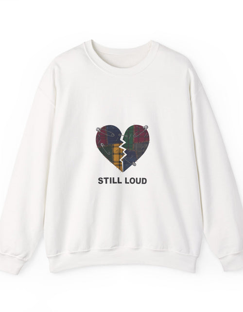 Load image into Gallery viewer, Plaid Broken Heart Crewneck Sweatshirt | Grunge Revival, 90s Flannel Aesthetic

