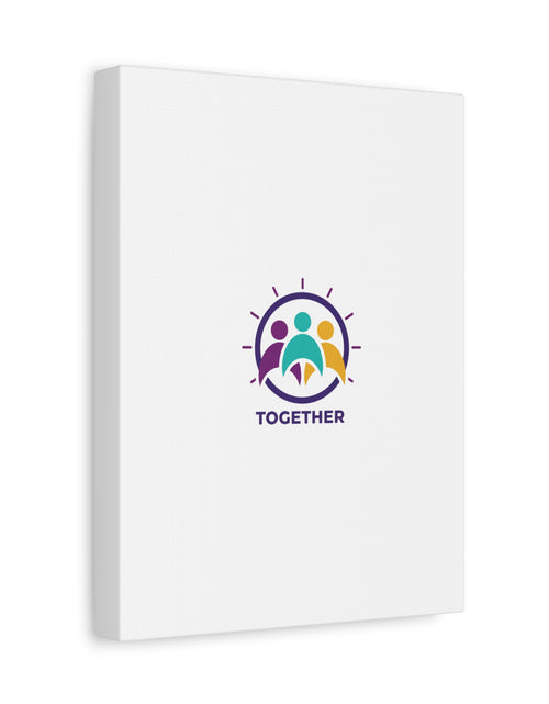 Load image into Gallery viewer, Together solidarity icon Canvas, Minimalist equality symbol, Support badge

