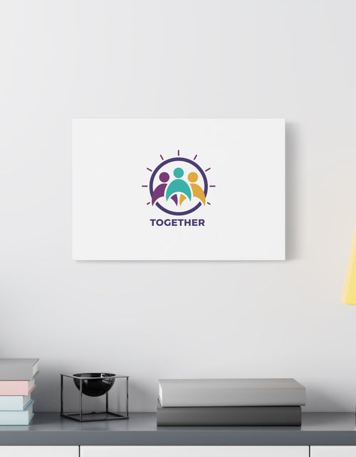Load image into Gallery viewer, Together solidarity icon Canvas, Minimalist equality symbol, Support badge
