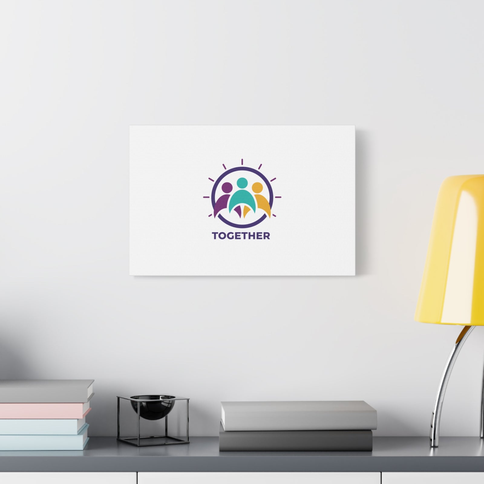 Together solidarity icon Canvas, Minimalist equality symbol, Support badge