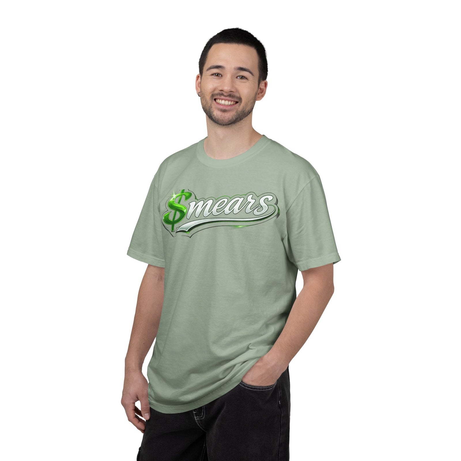 Smear Script T-Shirt — Bold Lip Art & mears Streetwear Tee