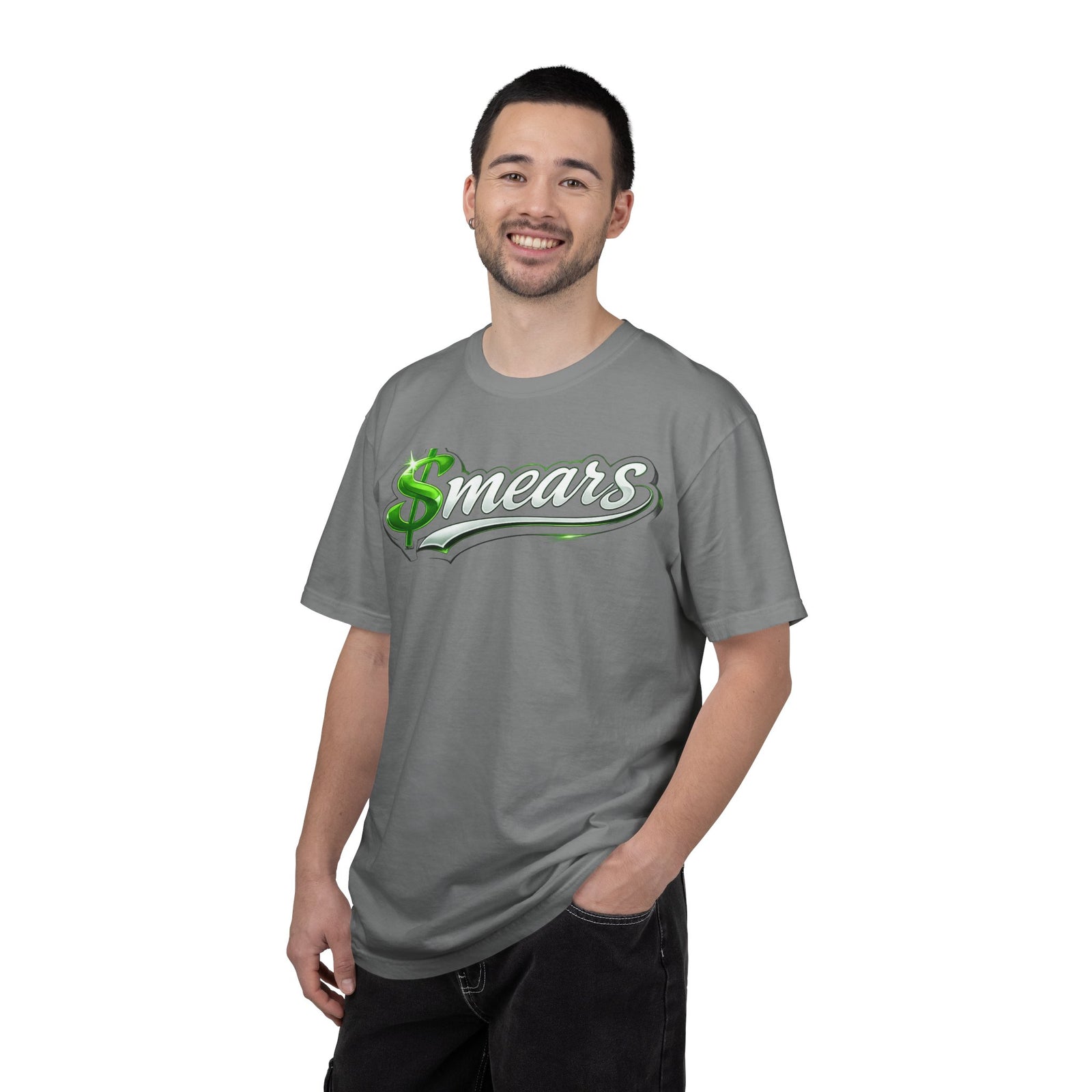 Smear Script T-Shirt — Bold Lip Art & mears Streetwear Tee