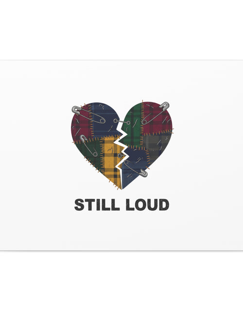 Load image into Gallery viewer, Plaid Patchwork Heart Canvas | Grunge Revival 90s Punk Wall Art
