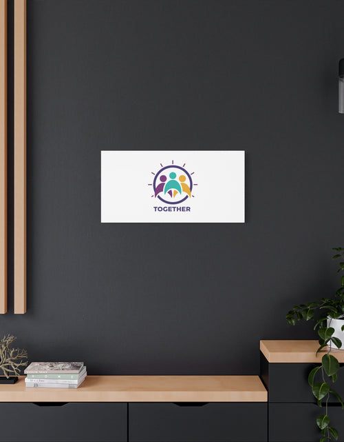 Load image into Gallery viewer, Together solidarity icon Canvas, Minimalist equality symbol, Support badge
