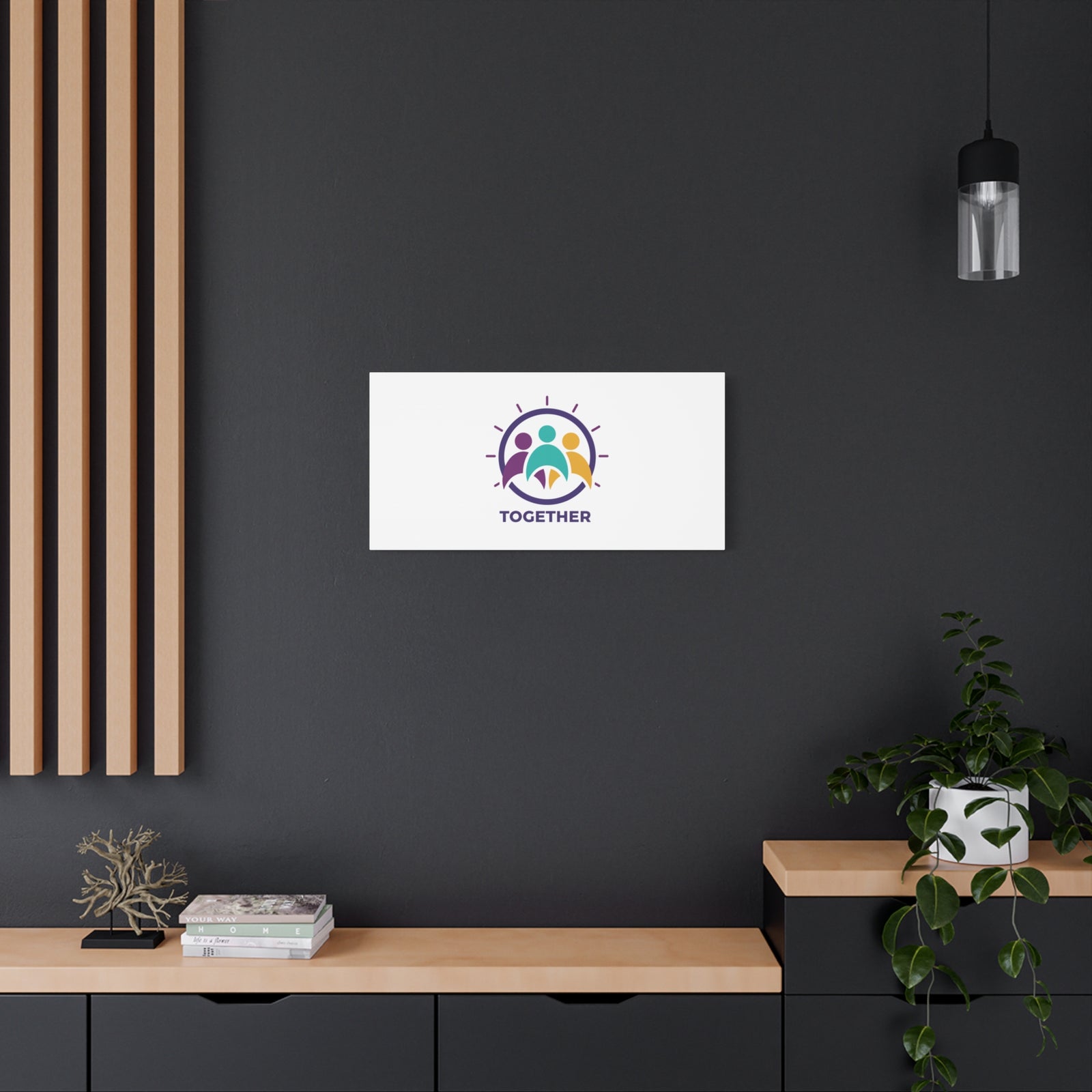 Together solidarity icon Canvas, Minimalist equality symbol, Support badge