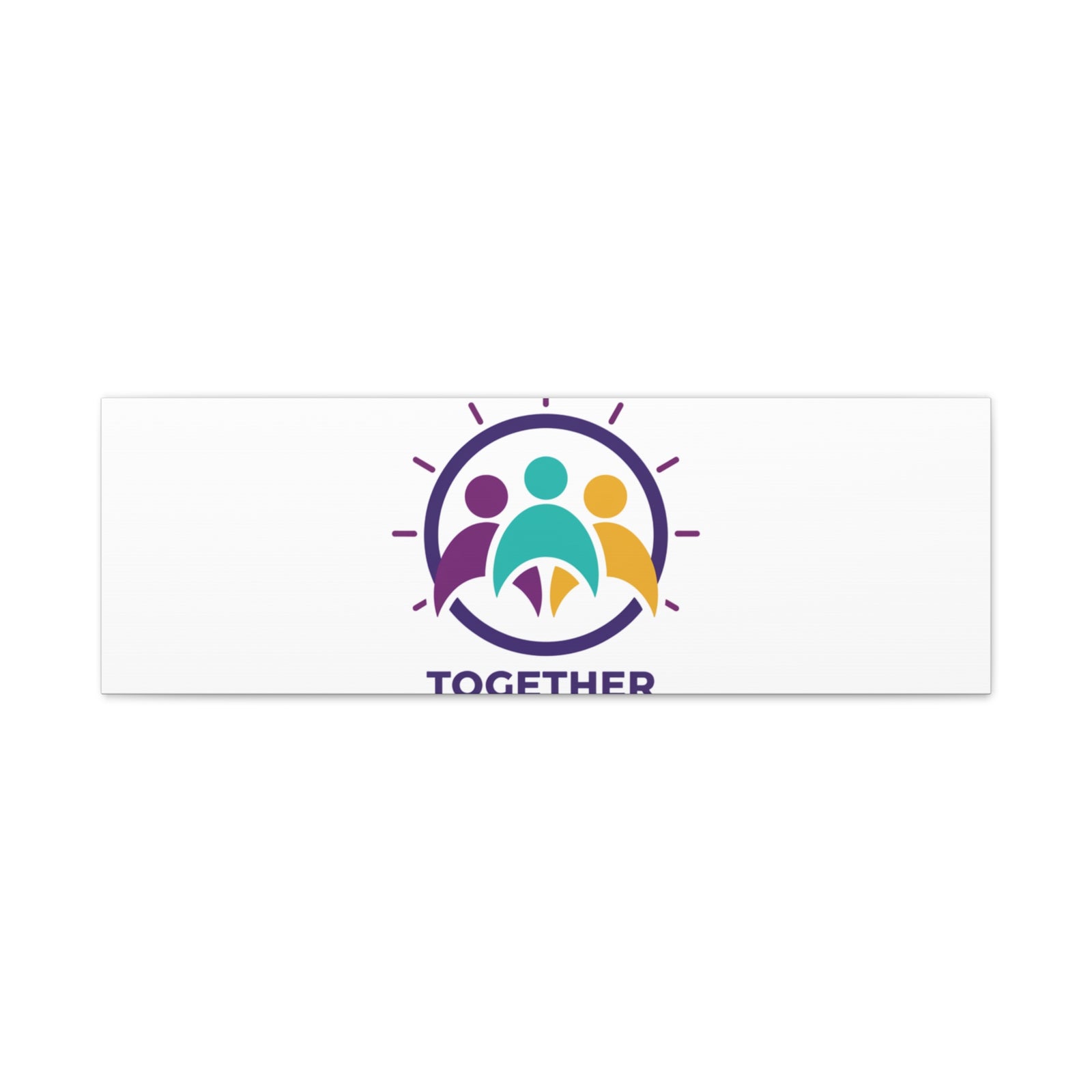 Together solidarity icon Canvas, Minimalist equality symbol, Support badge