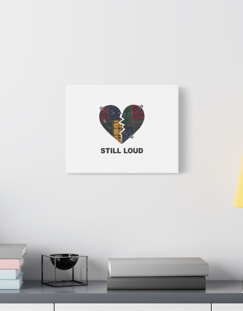 Load image into Gallery viewer, Plaid Patchwork Heart Canvas | Grunge Revival 90s Punk Wall Art
