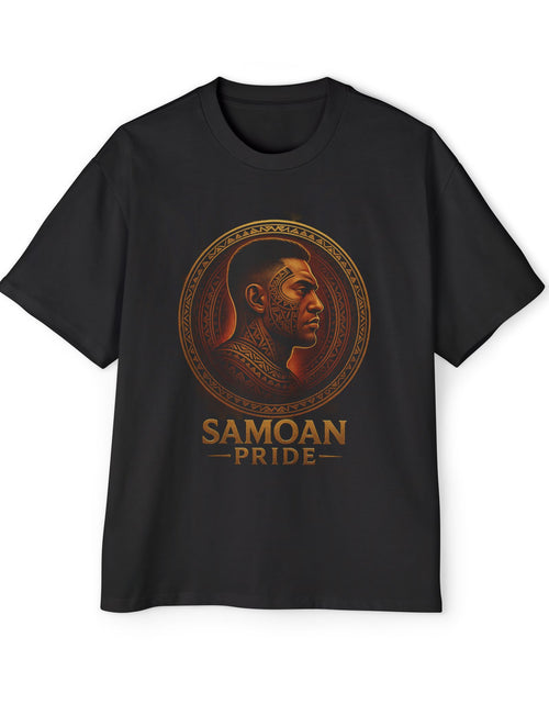 Load image into Gallery viewer, Samoan Pride Men's Tee — Polynesian Tribal Portrait Graphic
