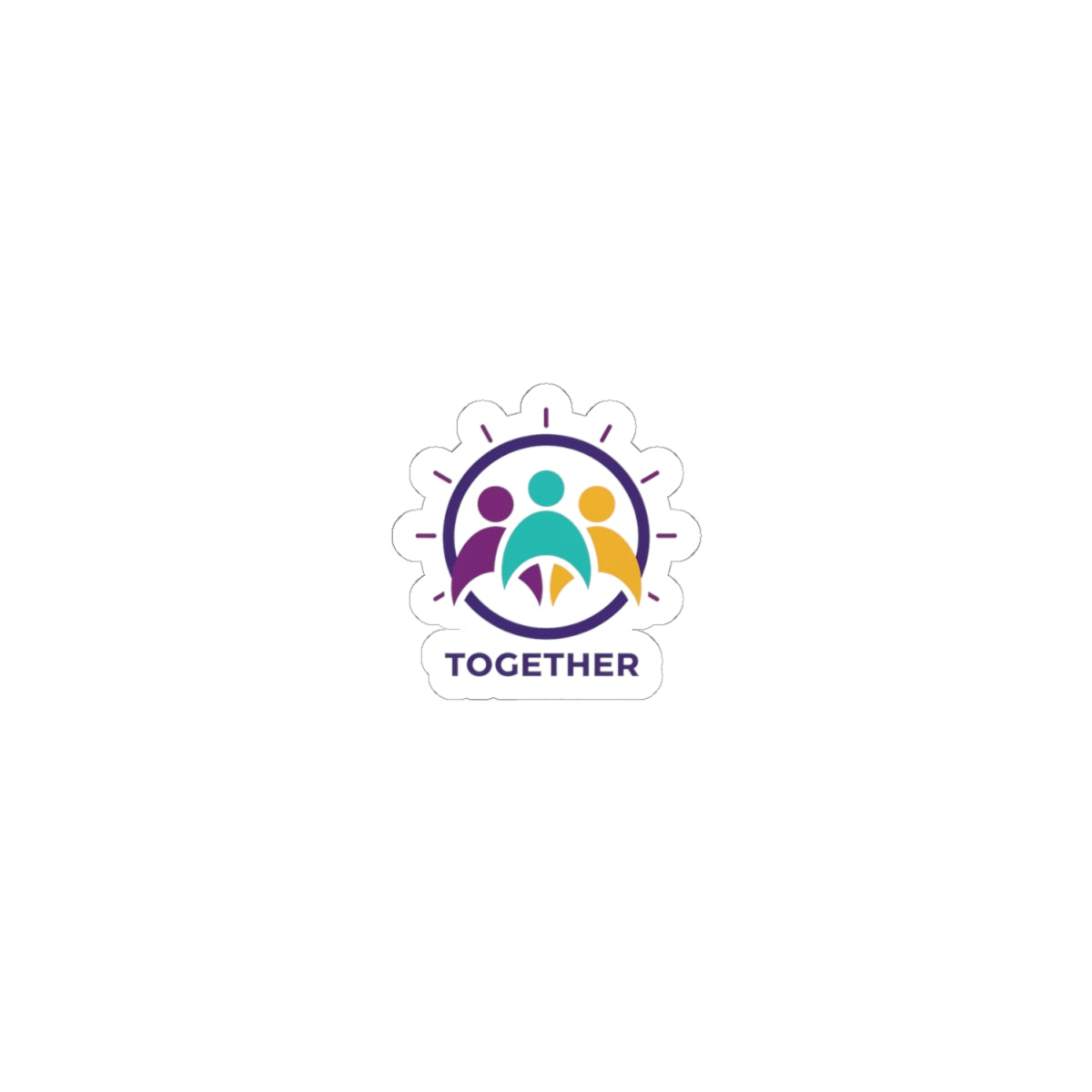 Solidarity Icon Together Sticker | equality icon, minimal feminist design