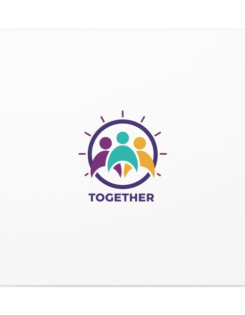Load image into Gallery viewer, Together solidarity icon Canvas, Minimalist equality symbol, Support badge
