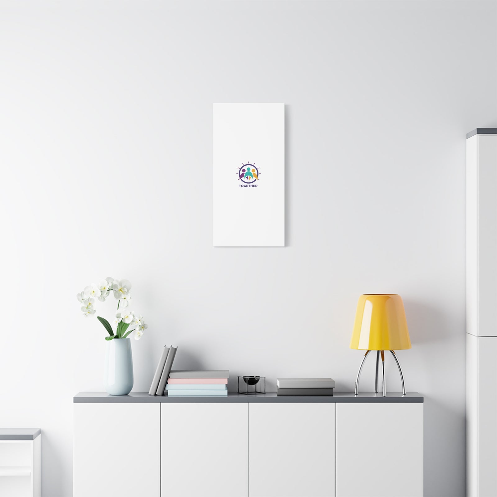 Together solidarity icon Canvas, Minimalist equality symbol, Support badge
