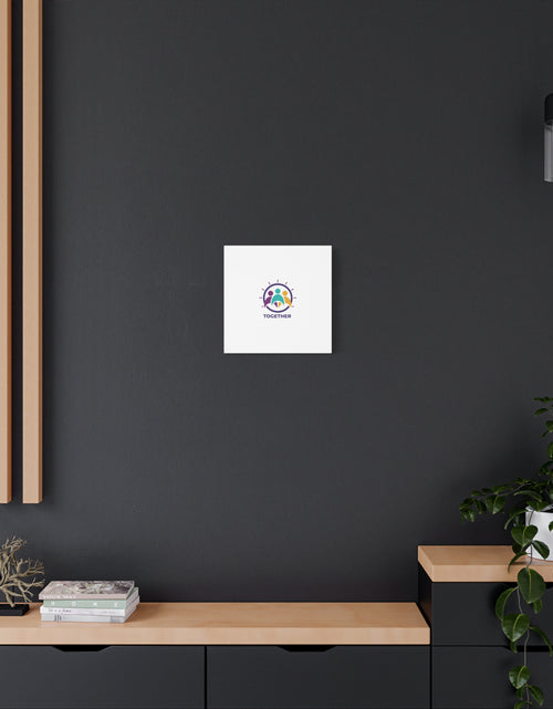 Load image into Gallery viewer, Together solidarity icon Canvas, Minimalist equality symbol, Support badge
