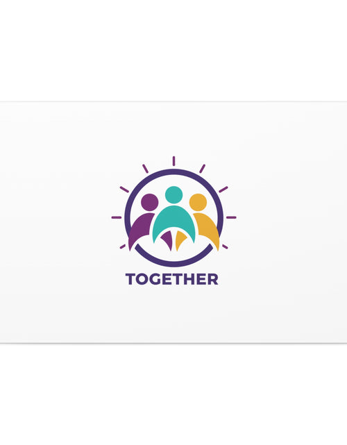 Load image into Gallery viewer, Together solidarity icon Canvas, Minimalist equality symbol, Support badge
