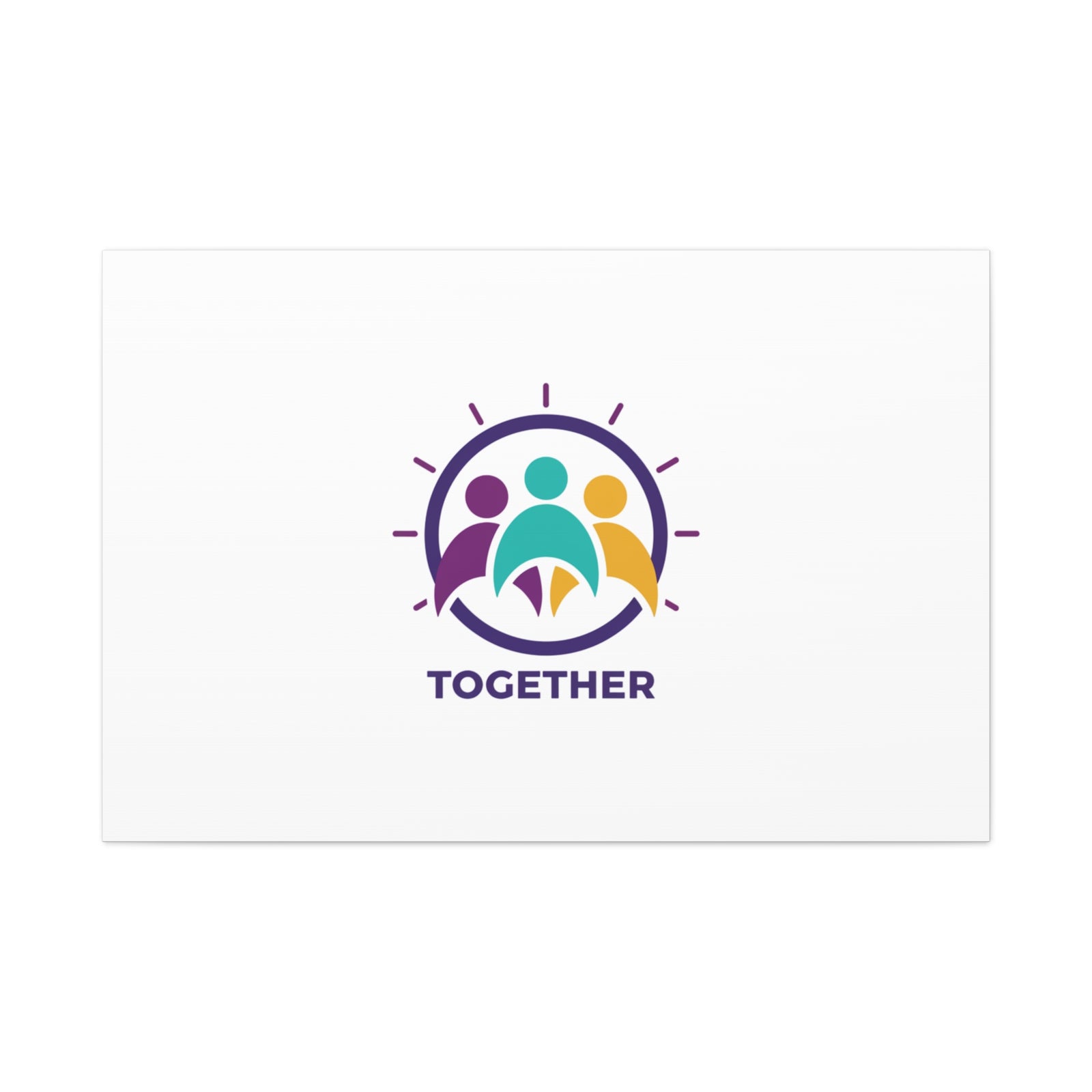 Together solidarity icon Canvas, Minimalist equality symbol, Support badge