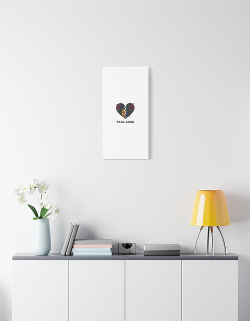 Load image into Gallery viewer, Plaid Patchwork Heart Canvas | Grunge Revival 90s Punk Wall Art
