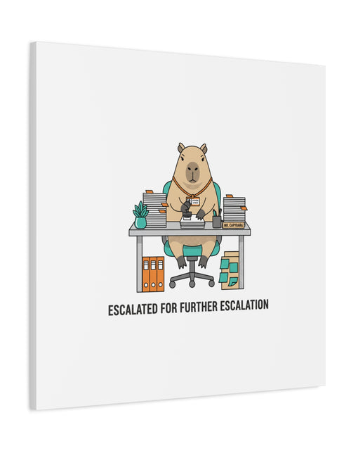 Load image into Gallery viewer, Escalated for Further Escalation Canvas | Unhinged Animal Bureaucracy, Office Animal Illustration
