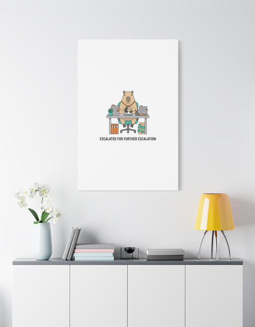 Load image into Gallery viewer, Escalated for Further Escalation Canvas | Unhinged Animal Bureaucracy, Office Animal Illustration
