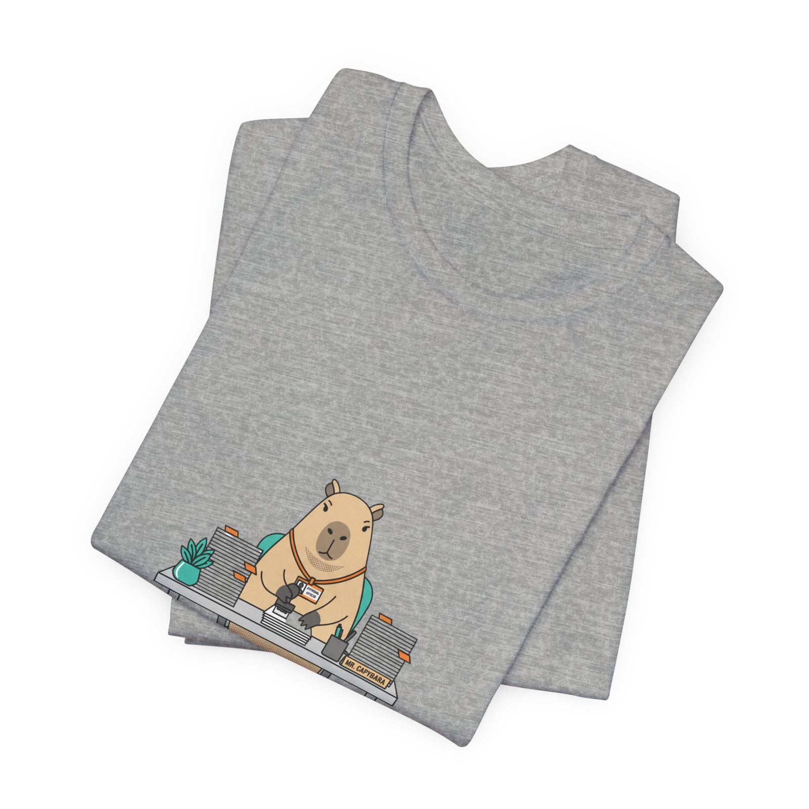Escalated for Further Escalation Bear Desk Tee | Unhinged Animal Bureaucracy, office bear illustration