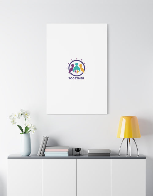 Load image into Gallery viewer, Together solidarity icon Canvas, Minimalist equality symbol, Support badge
