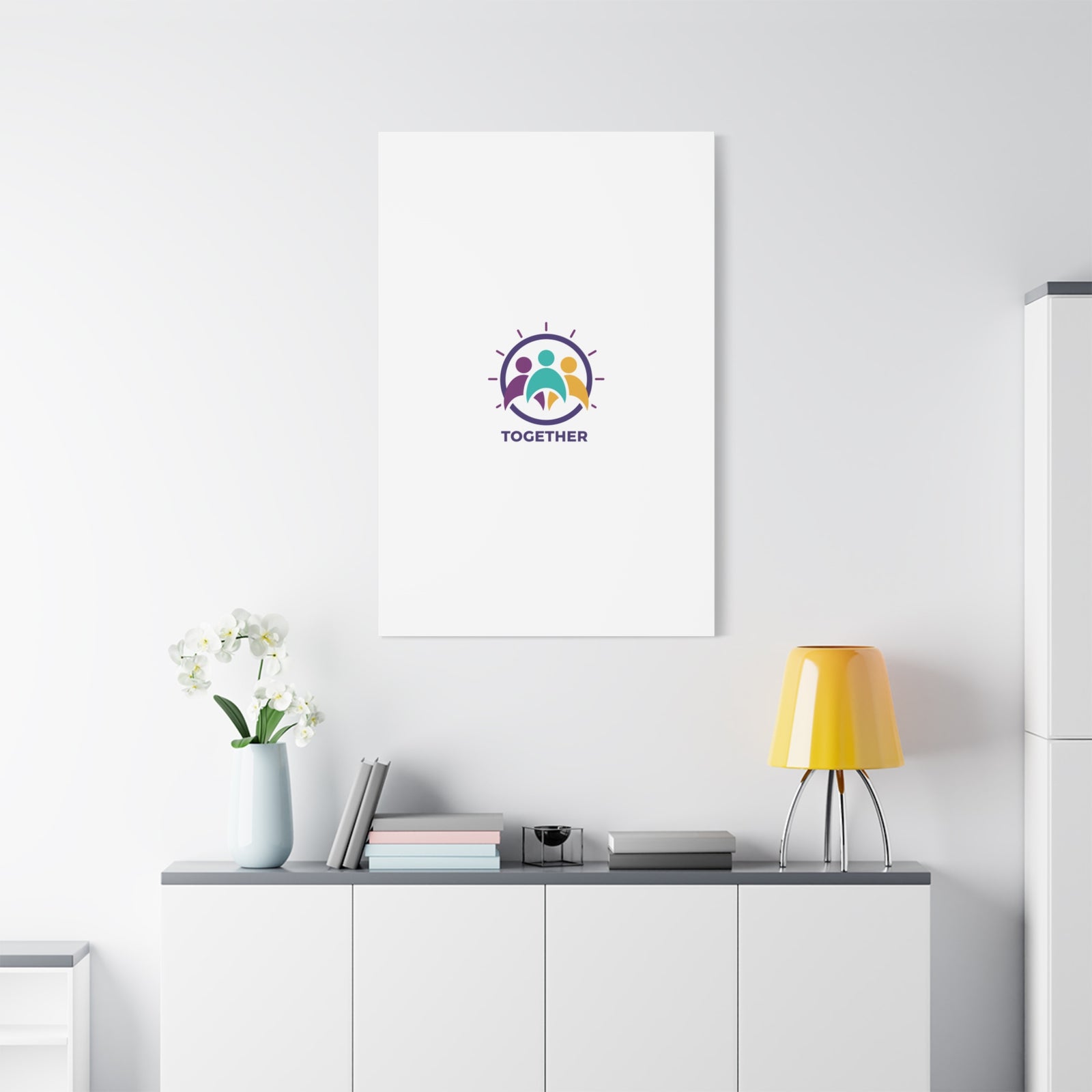 Together solidarity icon Canvas, Minimalist equality symbol, Support badge