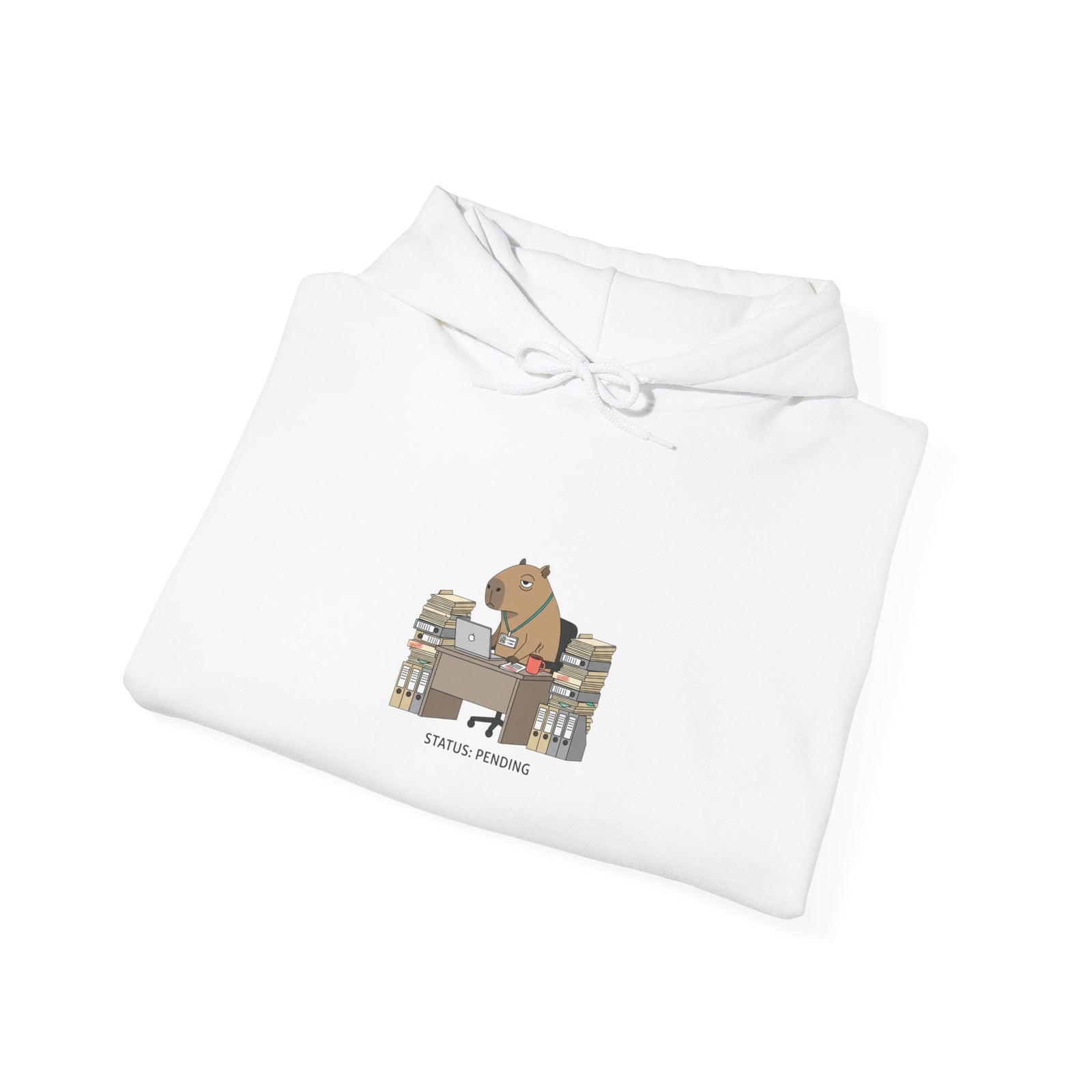 Office Raccoon HR Memo Hoodie | Unhinged Animal Bureaucracy, Adulting Animal Illustration