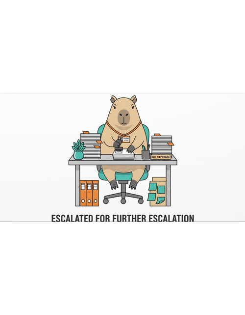 Load image into Gallery viewer, Escalated for Further Escalation Canvas | Unhinged Animal Bureaucracy, Office Animal Illustration
