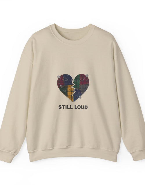Load image into Gallery viewer, Plaid Broken Heart Crewneck Sweatshirt | Grunge Revival, 90s Flannel Aesthetic
