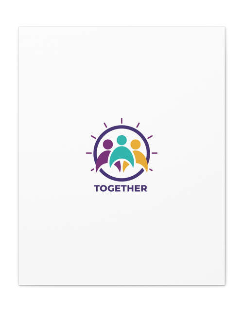 Load image into Gallery viewer, Together solidarity icon Canvas, Minimalist equality symbol, Support badge
