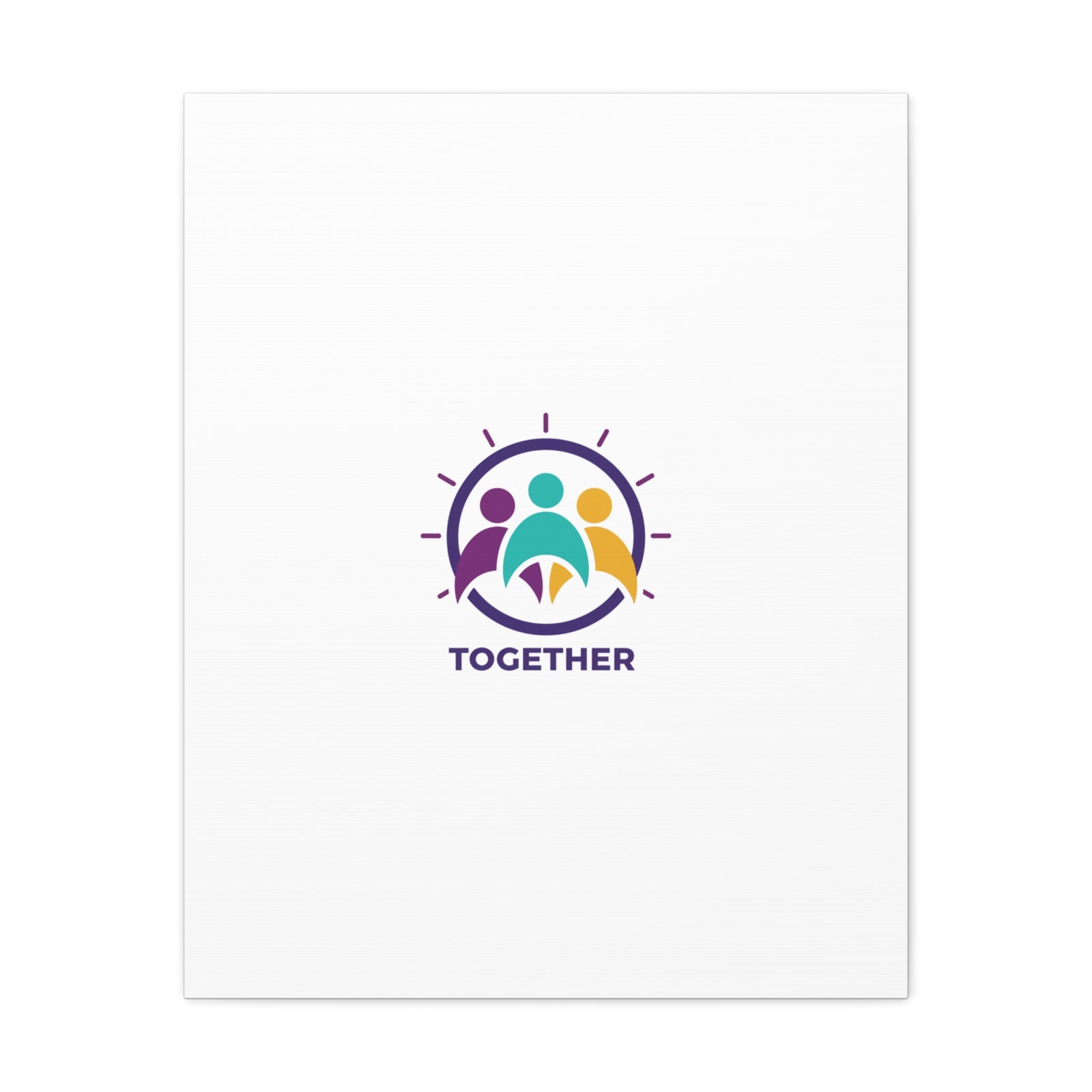 Together solidarity icon Canvas, Minimalist equality symbol, Support badge