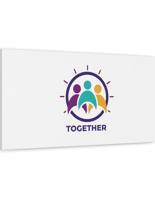 Load image into Gallery viewer, Together solidarity icon Canvas, Minimalist equality symbol, Support badge
