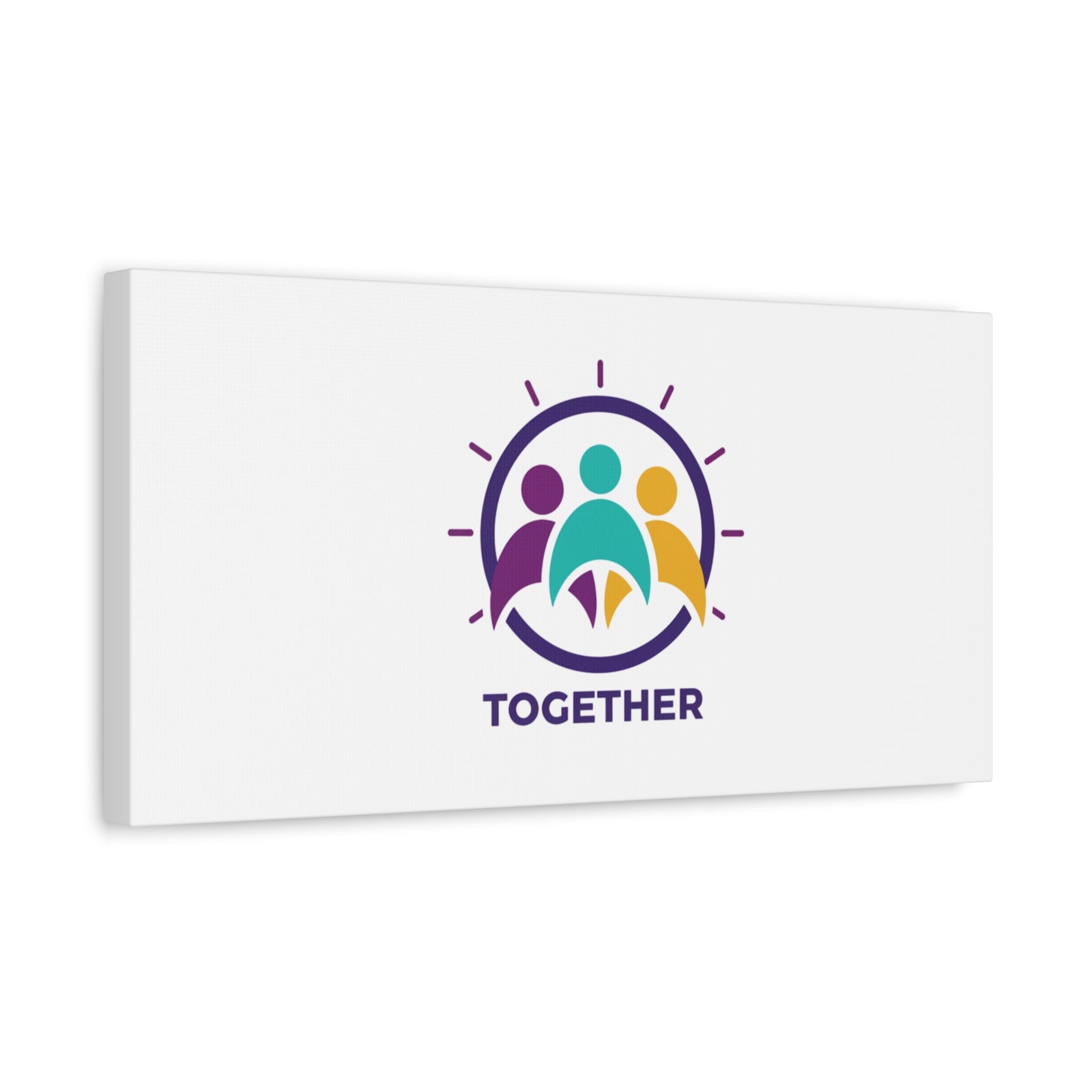 Together solidarity icon Canvas, Minimalist equality symbol, Support badge