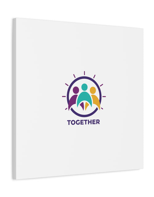 Load image into Gallery viewer, Together solidarity icon Canvas, Minimalist equality symbol, Support badge
