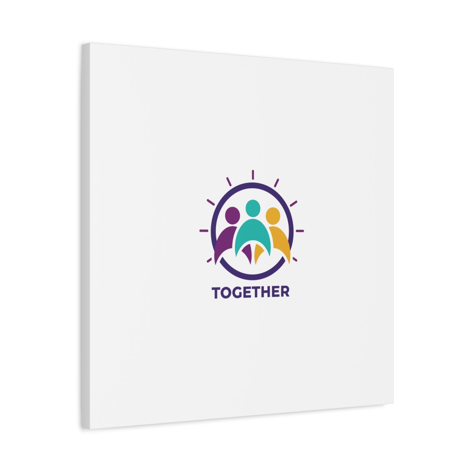 Together solidarity icon Canvas, Minimalist equality symbol, Support badge