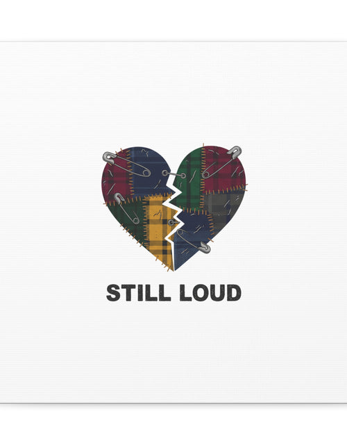 Load image into Gallery viewer, Plaid Patchwork Heart Canvas | Grunge Revival 90s Punk Wall Art
