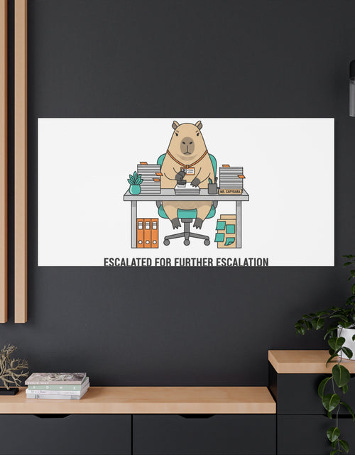 Load image into Gallery viewer, Escalated for Further Escalation Canvas | Unhinged Animal Bureaucracy, Office Animal Illustration
