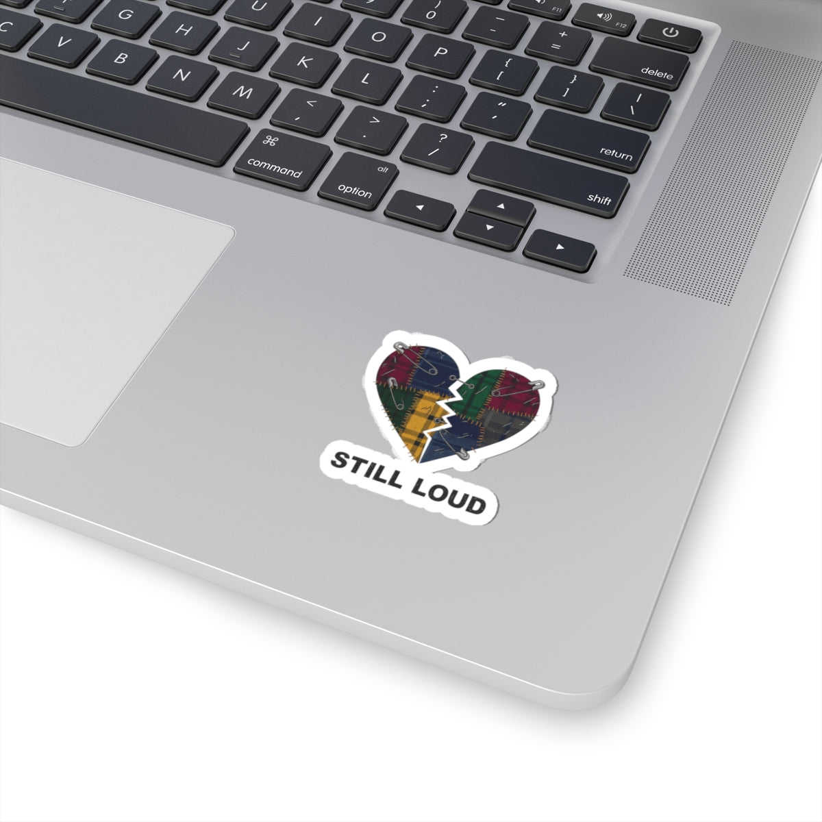 Still Loud Broken Heart Sticker | grunge plaid, 90s rock revival