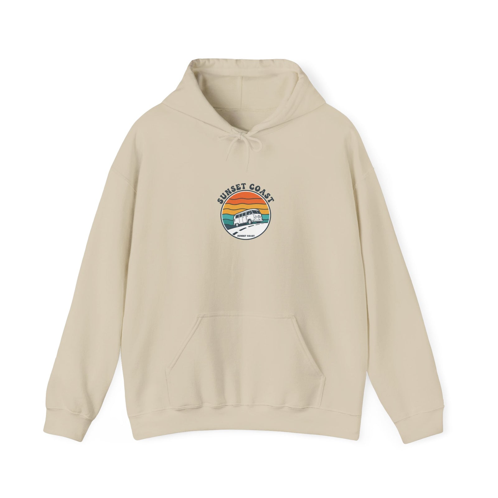 Sunset Coast Retro Surf Hoodie | 70s Sunset, Vintage Palm Graphic