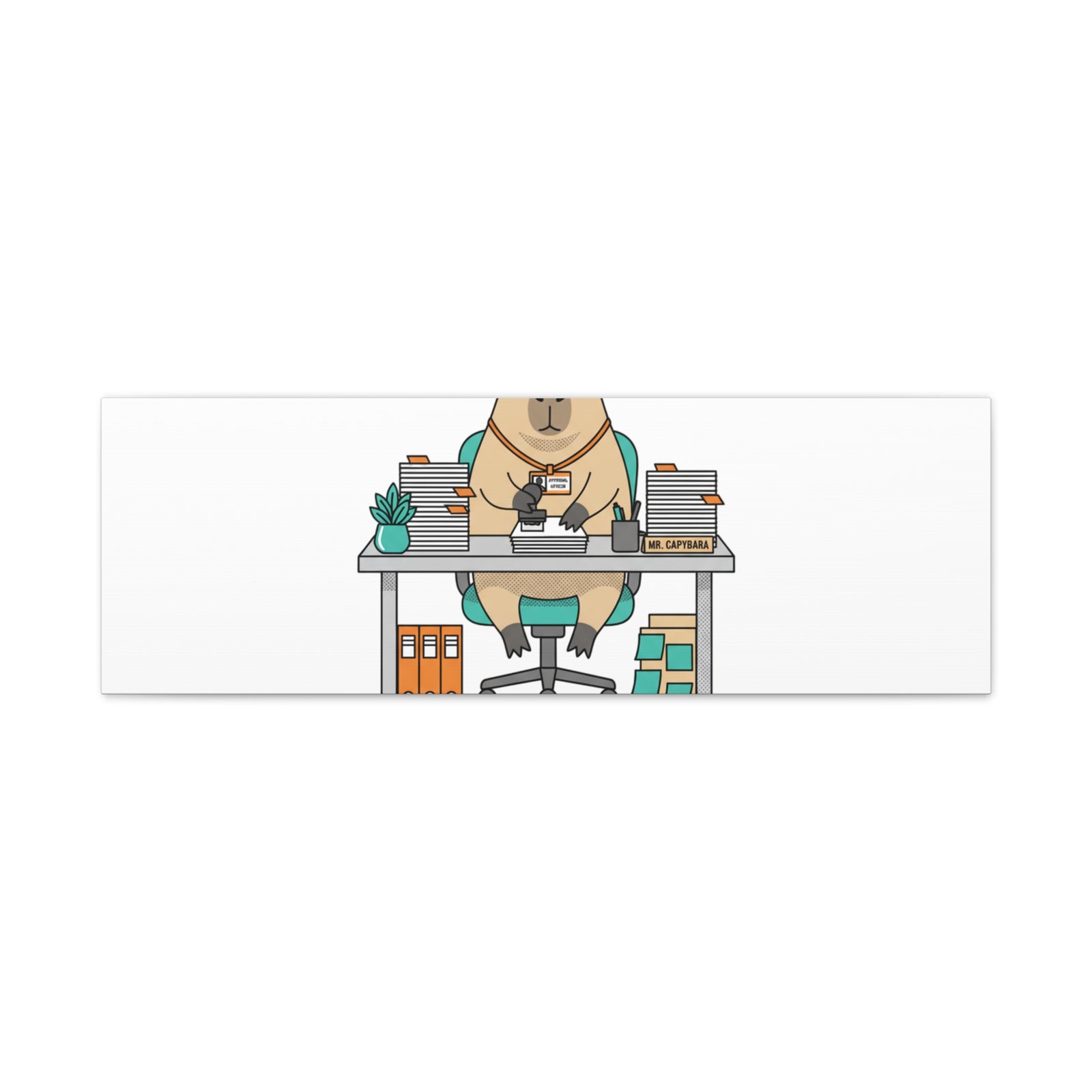 Escalated for Further Escalation Canvas | Unhinged Animal Bureaucracy, Office Animal Illustration