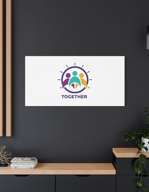 Load image into Gallery viewer, Together solidarity icon Canvas, Minimalist equality symbol, Support badge
