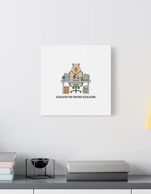 Load image into Gallery viewer, Escalated for Further Escalation Canvas | Unhinged Animal Bureaucracy, Office Animal Illustration
