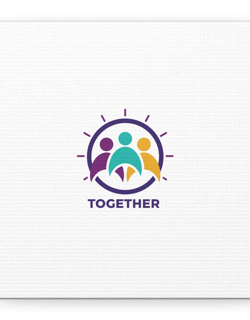 Load image into Gallery viewer, Together solidarity icon Canvas, Minimalist equality symbol, Support badge

