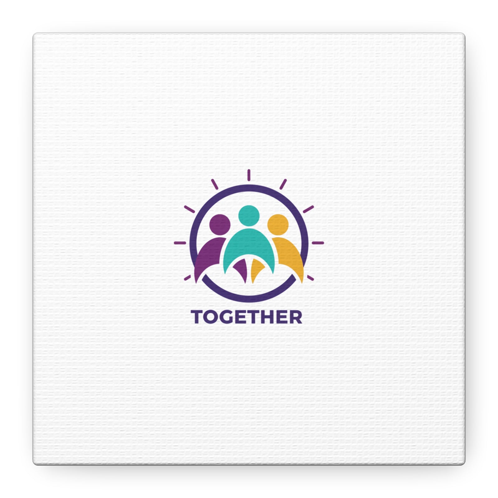 Together solidarity icon Canvas, Minimalist equality symbol, Support badge