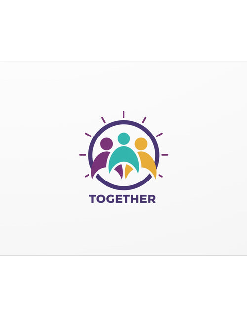Load image into Gallery viewer, Together solidarity icon Canvas, Minimalist equality symbol, Support badge
