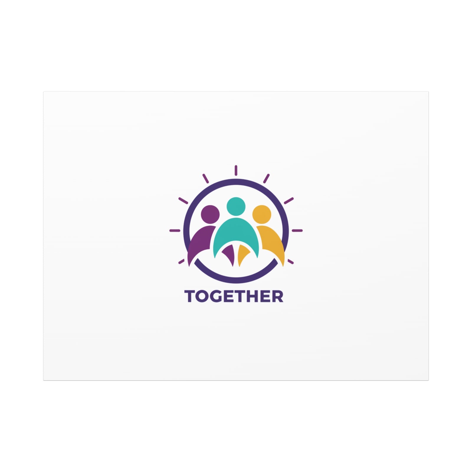Together solidarity icon Canvas, Minimalist equality symbol, Support badge