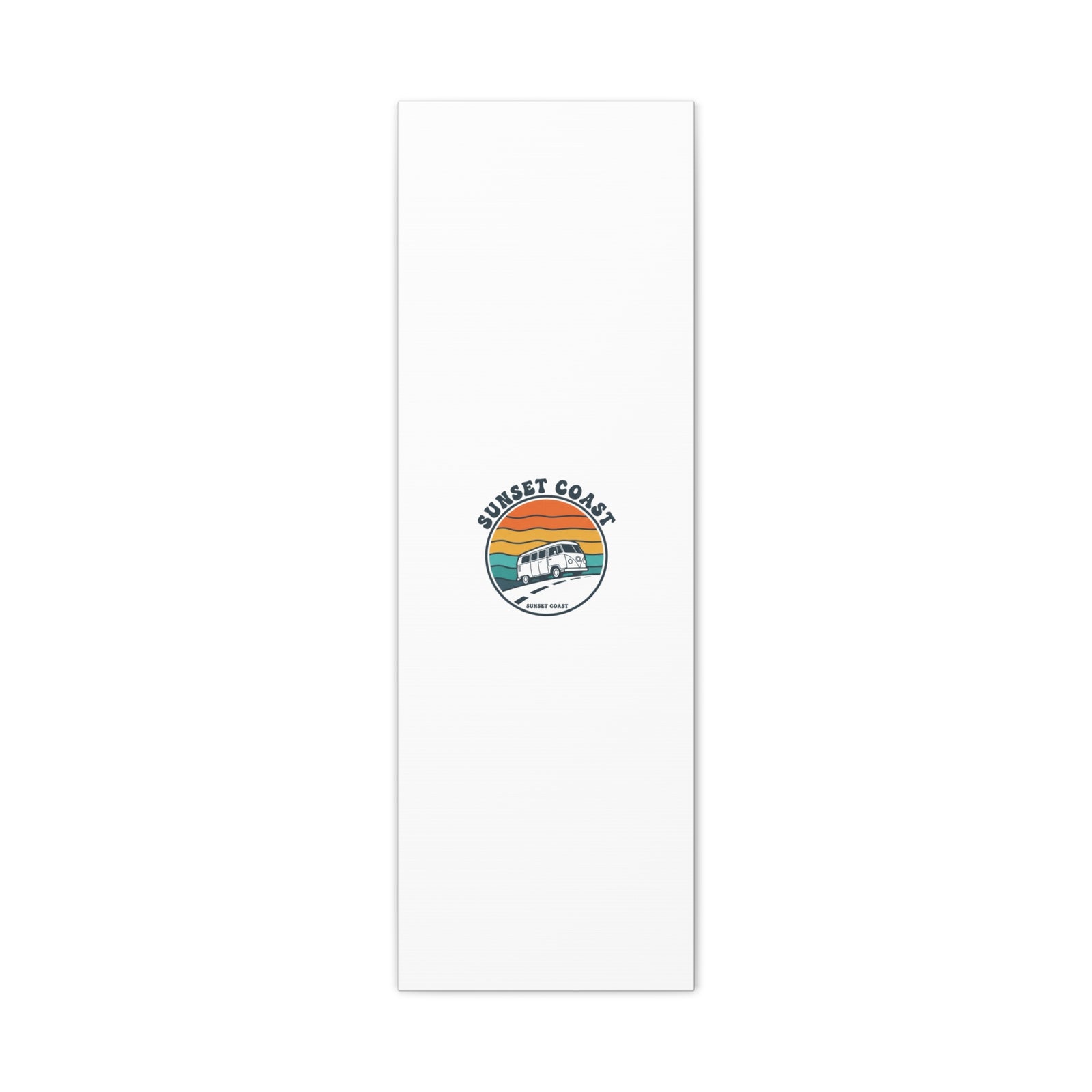 Sunset Coast Retro VW Bus Matte Canvas, 1970s Sunset Palm Poster | Vintage Surf Roadtrip