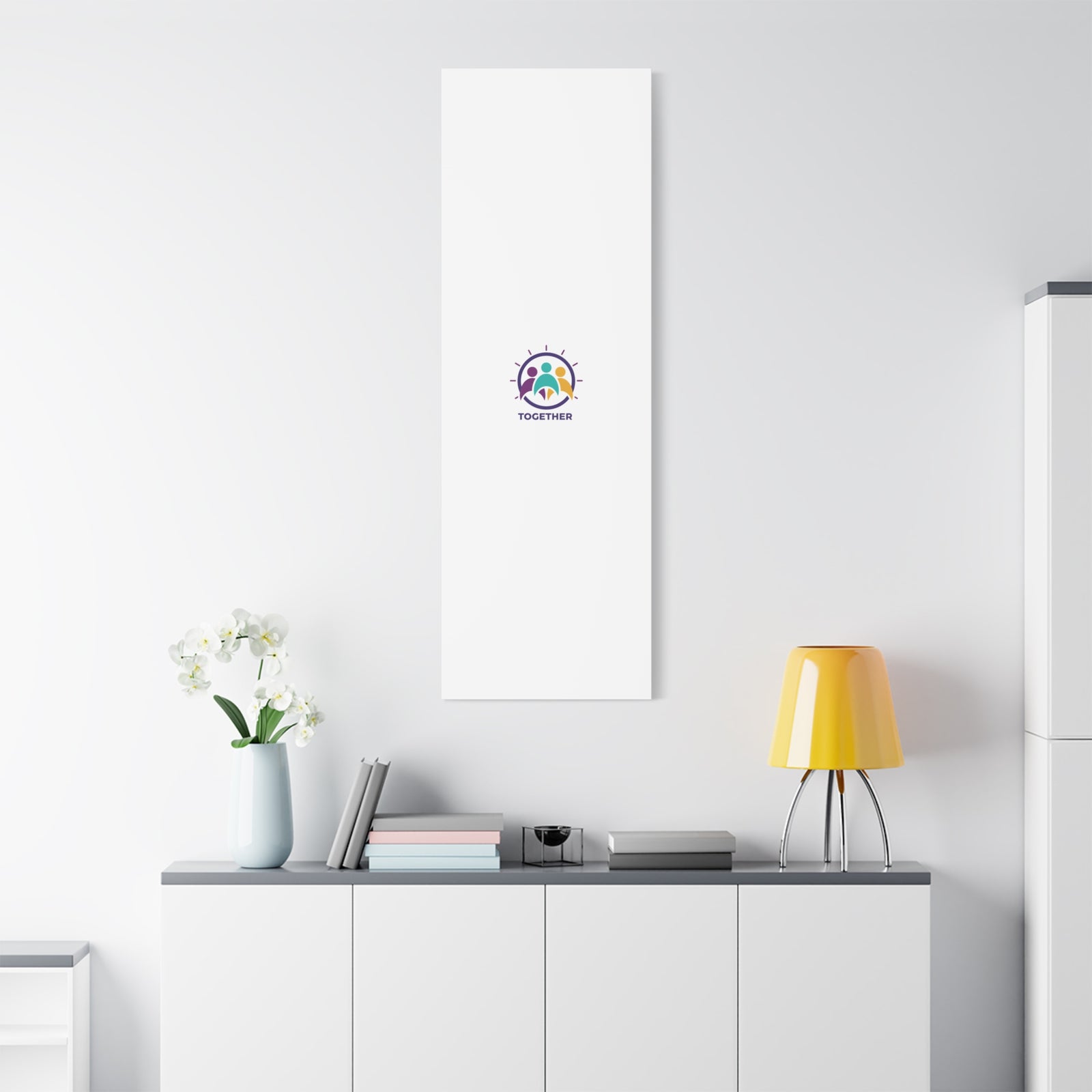 Together solidarity icon Canvas, Minimalist equality symbol, Support badge